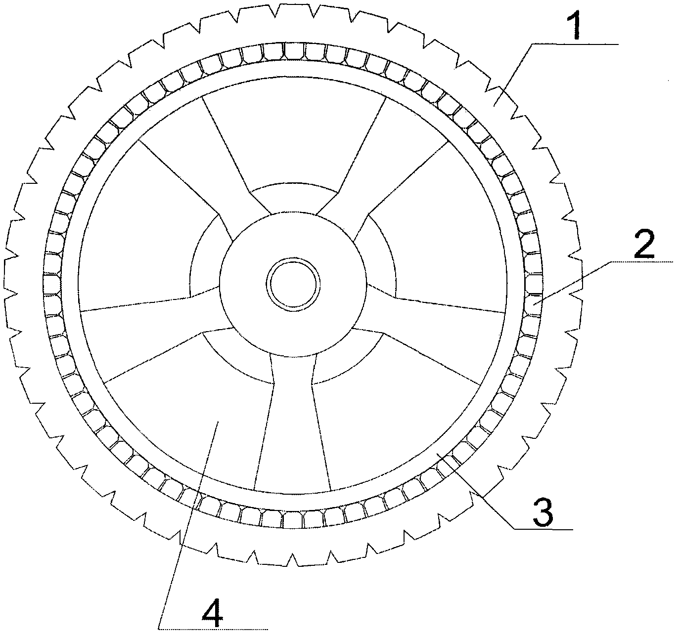 Tire with novel inner structures