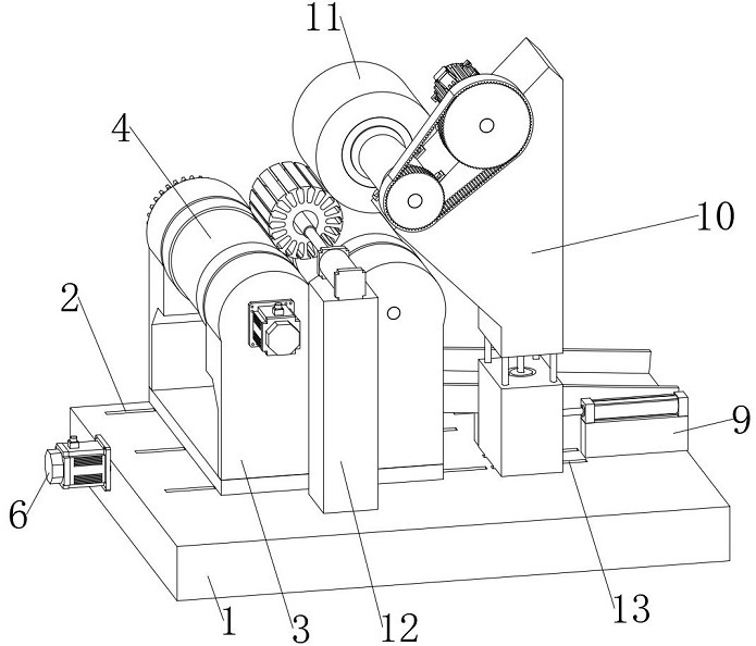 A surface polishing device for motor rotor production