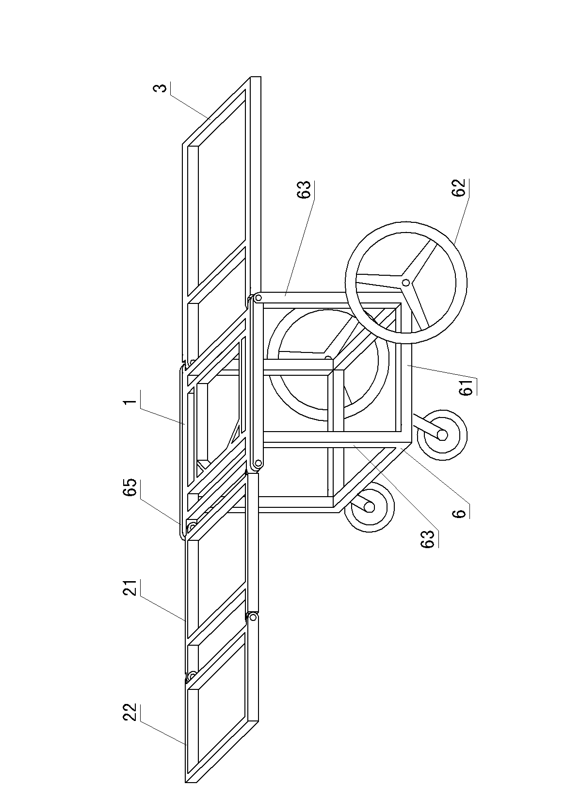 Turning-over bed or multi-functional nursing wheelchair-bed composed of lying wheelchair and bed plates