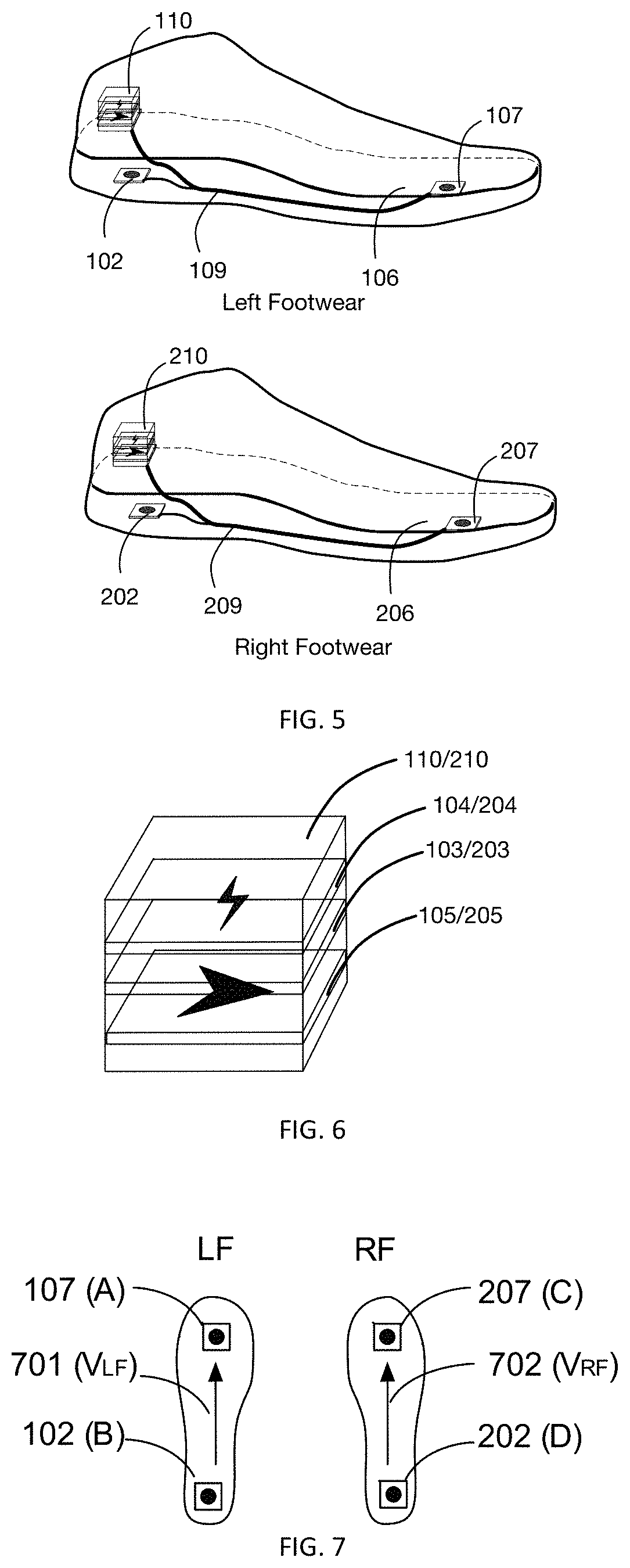 Methods and devices for information acquisition, detection, and application of foot gestures