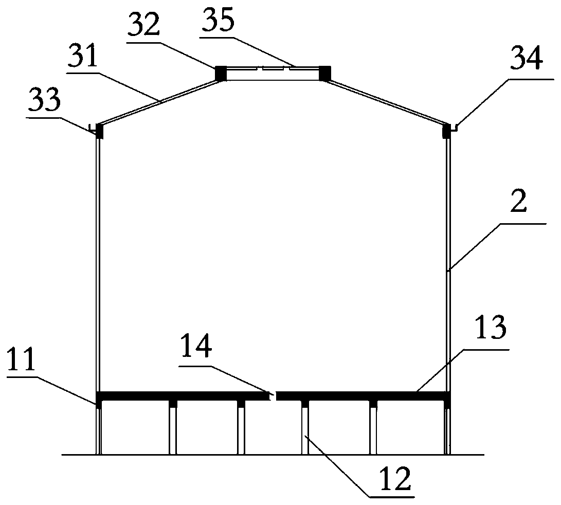 Mixed type connection precast pre-stress concrete round storage bin structure