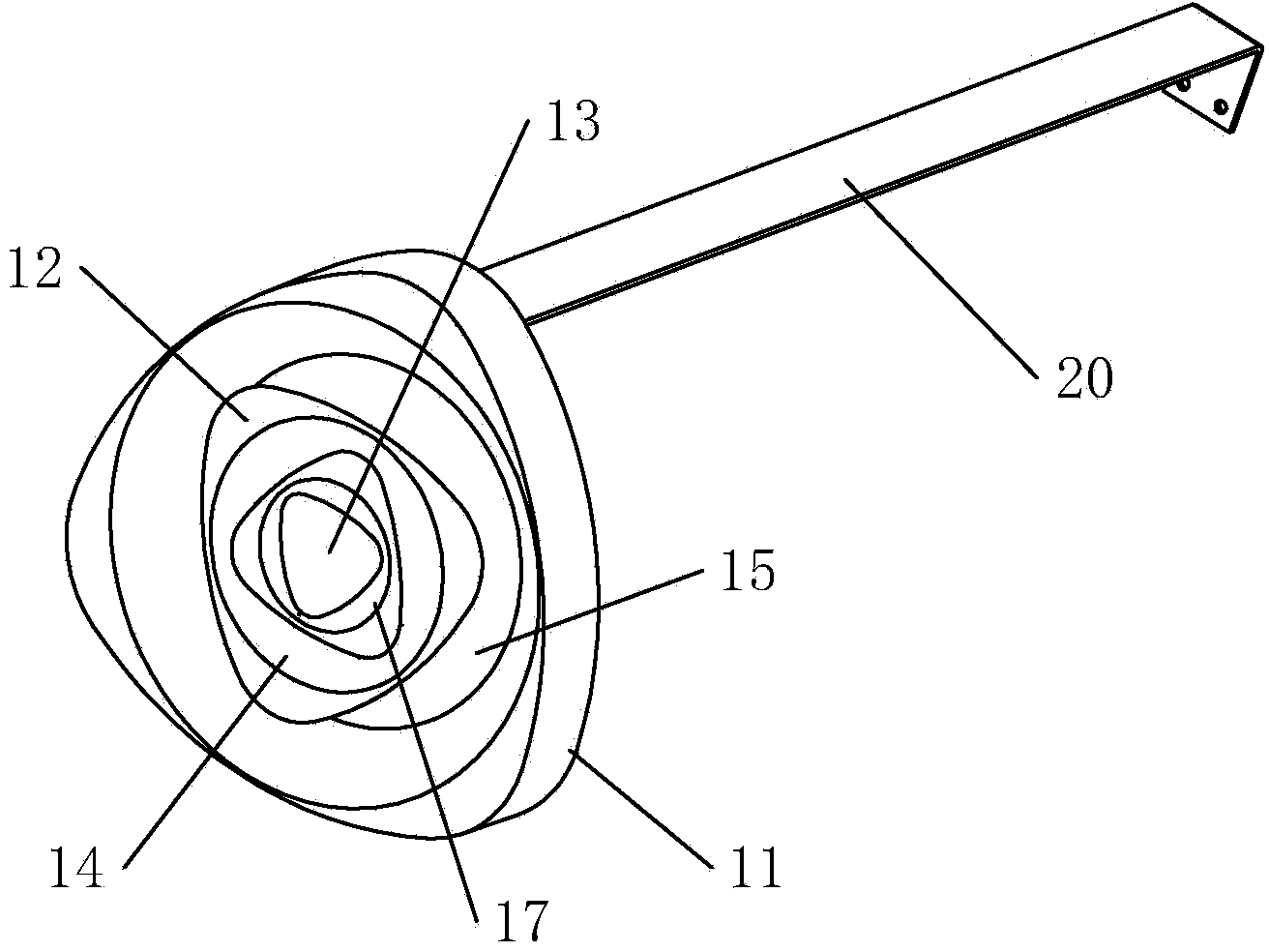 Inserted electric connection structure and charging power supply assembly