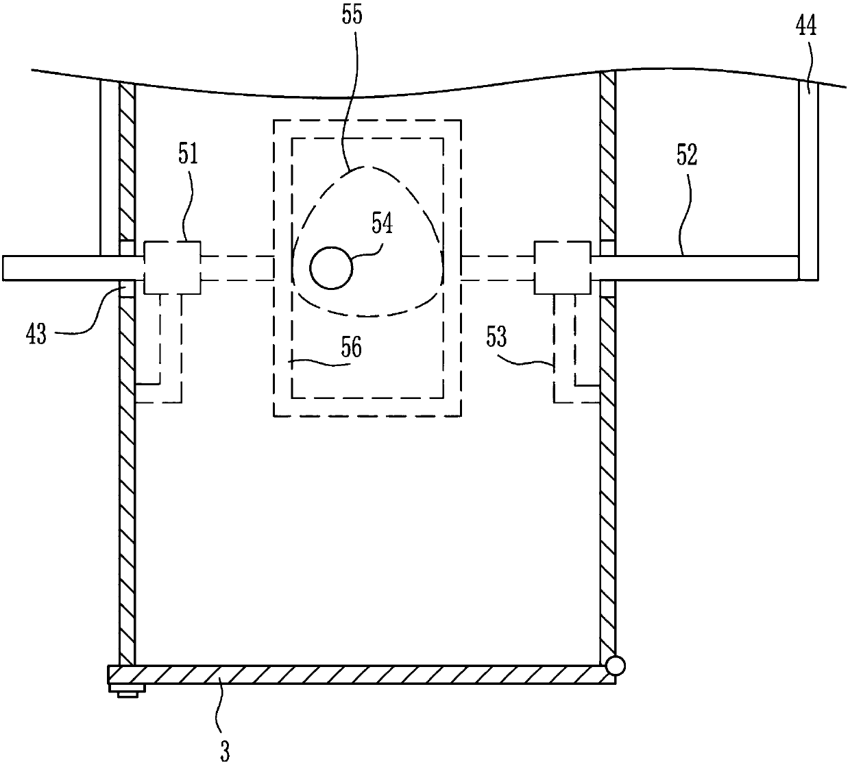 Chopping and grinding integrated device for organic tea processing