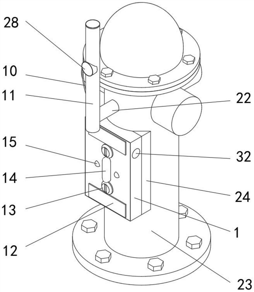 Intelligent fire hydrant running state on-line monitoring system