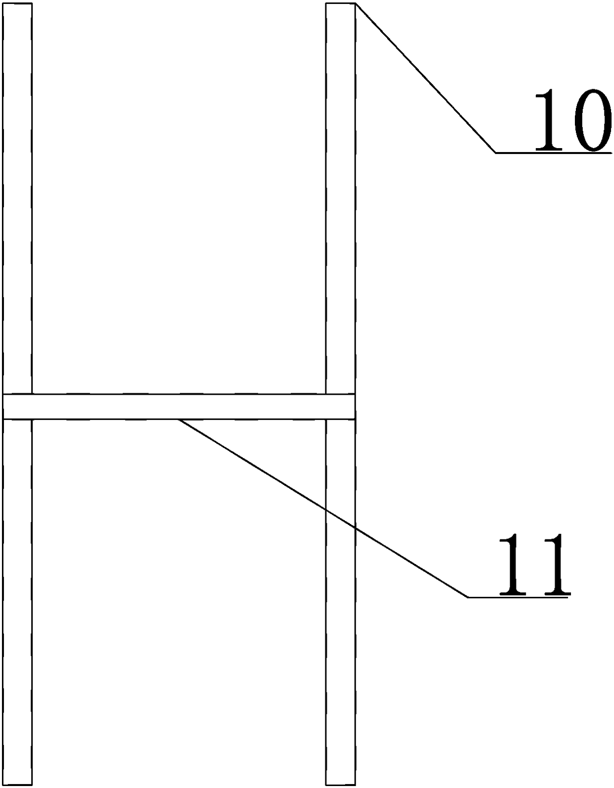 A pedestrian flow diversion device for passengers getting on and off a subway door