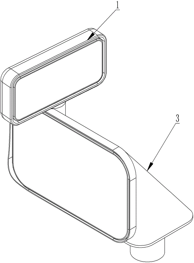 Automobile two-side front sight glass device