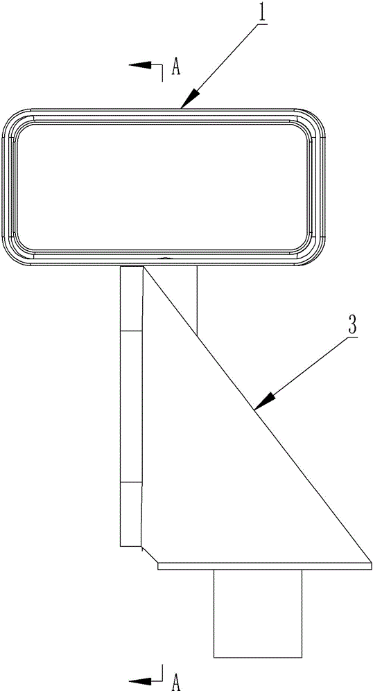 Automobile two-side front sight glass device