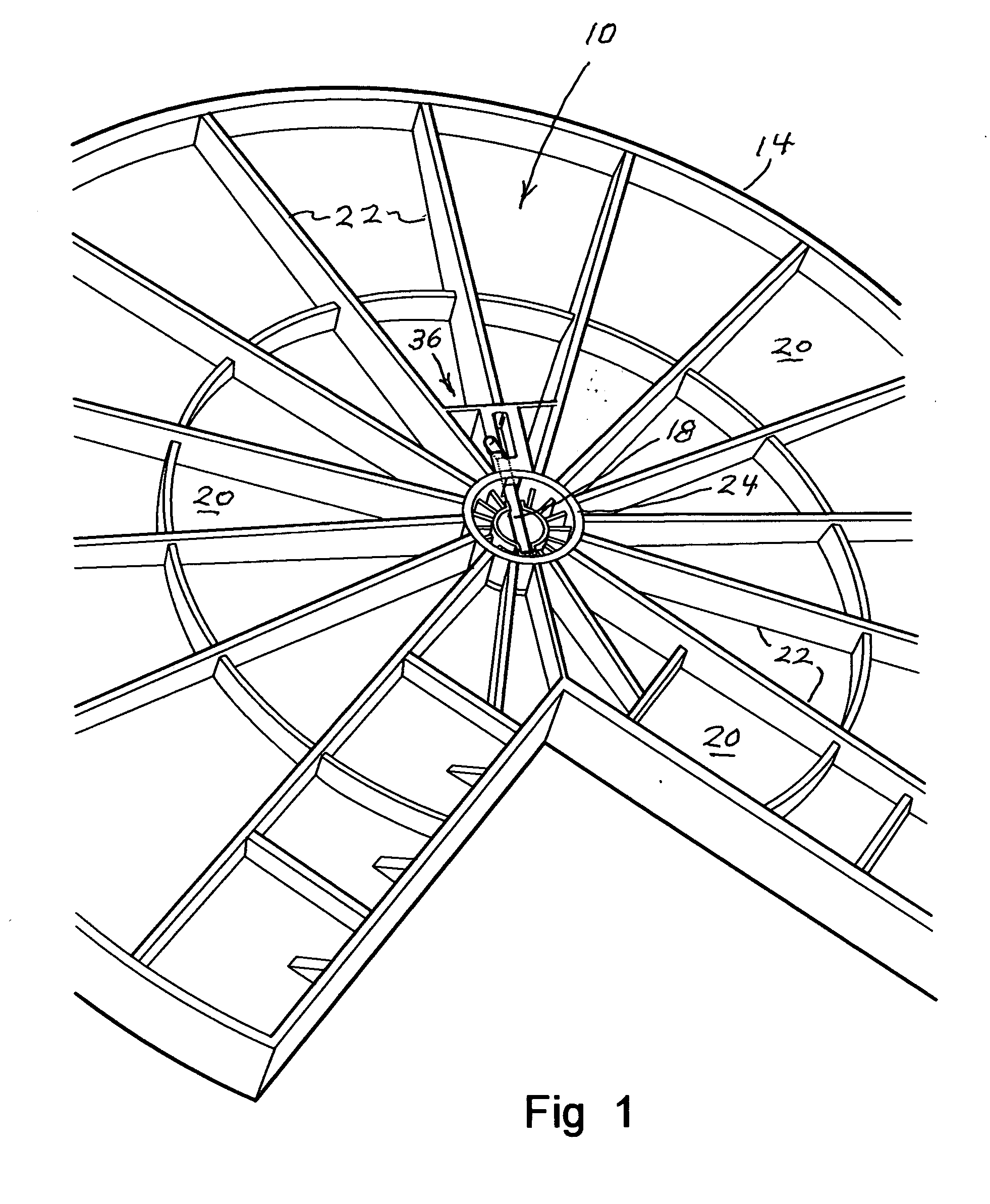 Rotary shelf assembly mechanism with pin adjustment means