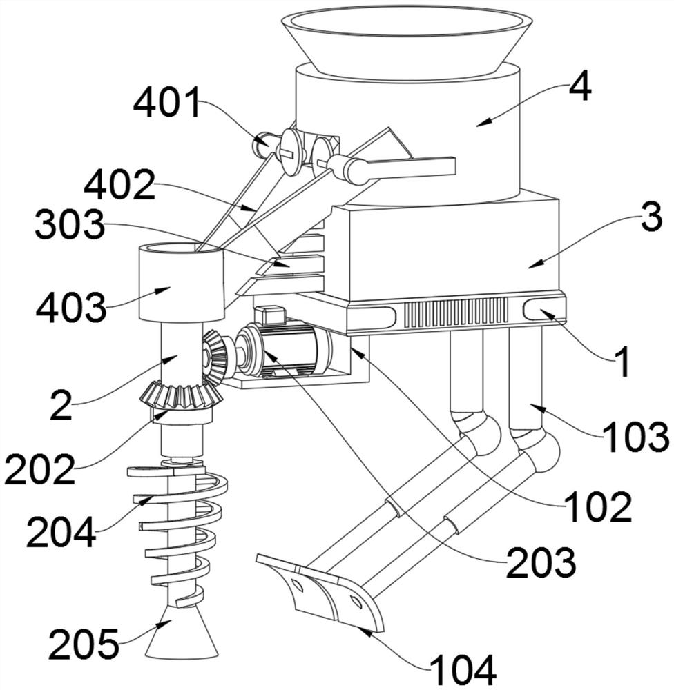 Unmanned aerial vehicle with spiral feeding and sowing mechanism