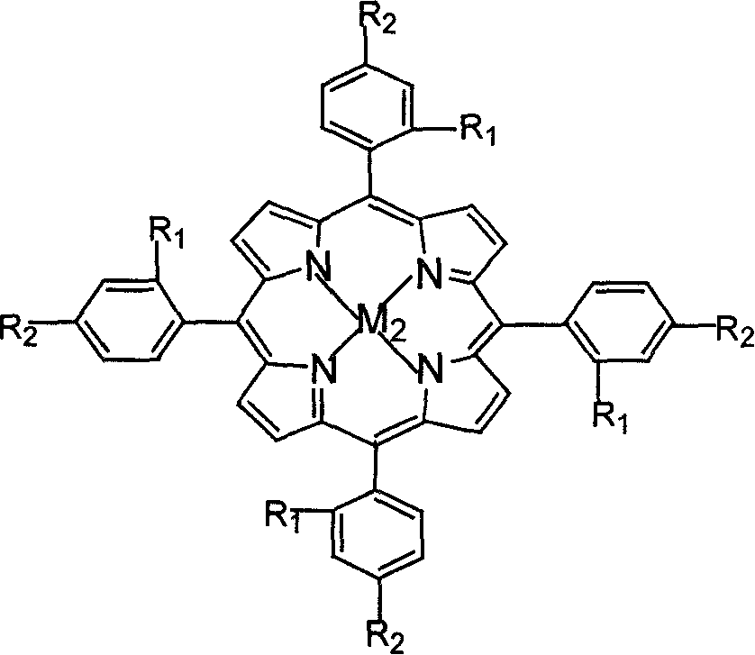 Process for preparing P-nitro benzoic acid by bionically catalystically oxidizing P-nitro toluene with oxygen
