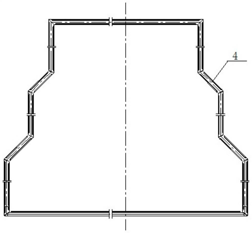 A positioning method for rubber groove brackets used for stern ramps of large ships