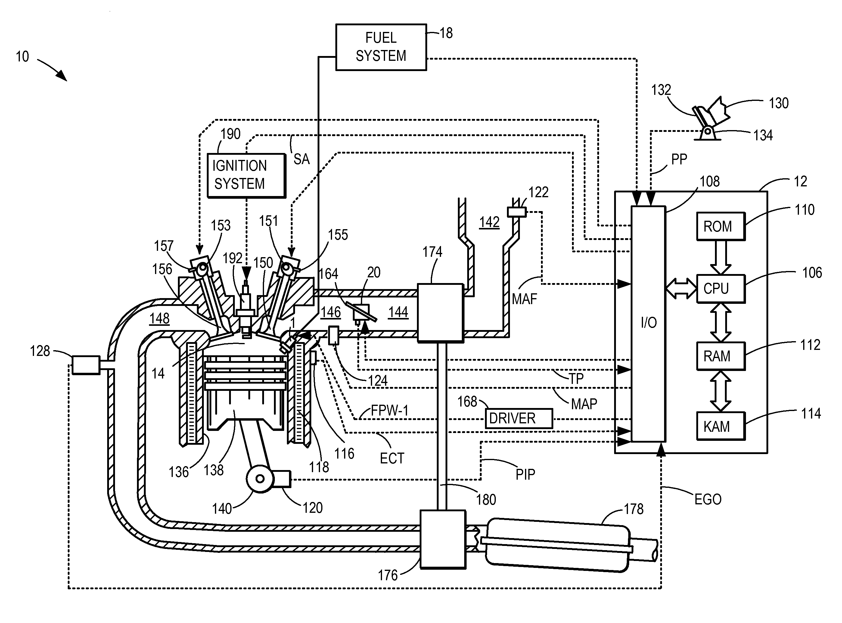 Applied-ignition internal combustion engine with catalytically coated injection device, and method for operating an internal combustion engine of said type