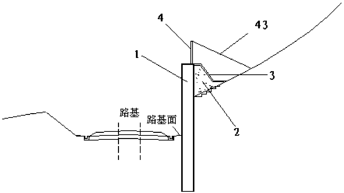 Protection method and protection device for blocking deep cutting falling rocks