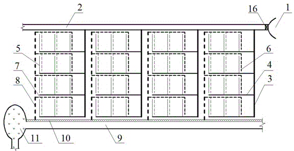 Self-irrigating self-draining ecological type irrigated area system