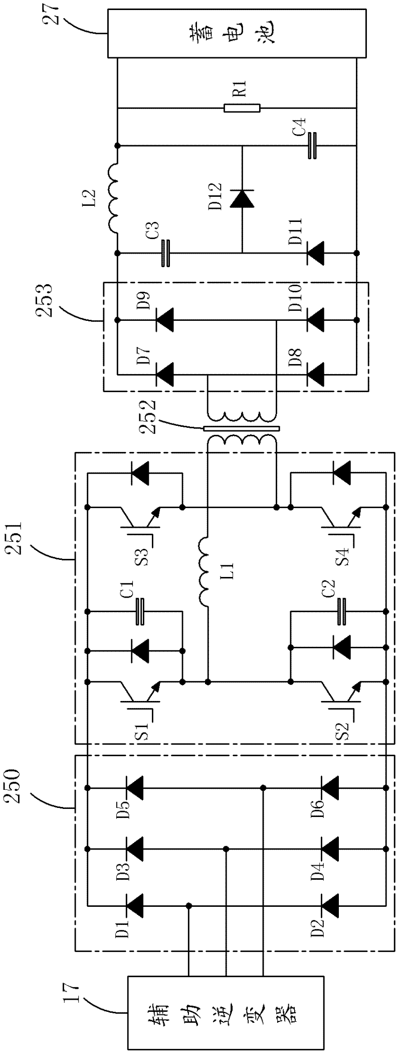 Power supply system for electric locomotive