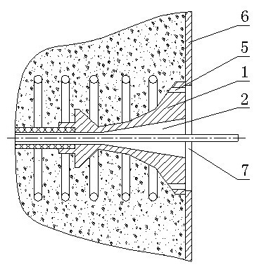 Backing plate under anchorage for post-tensioning method