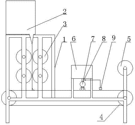 Waterproof coiled material forming machine