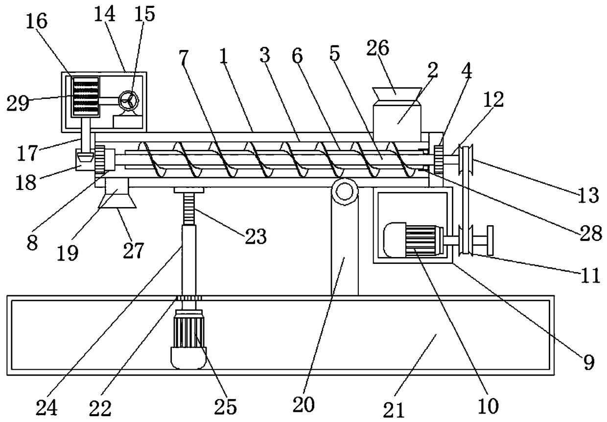 Spiral conveyor for feed processing