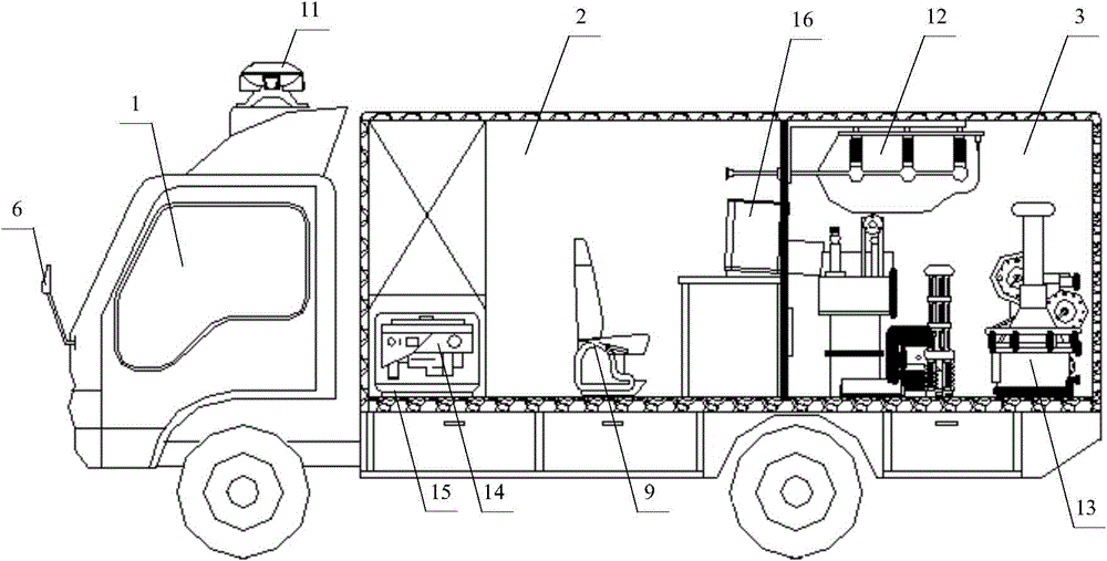 A loading vehicle for high-voltage cable maintenance equipment