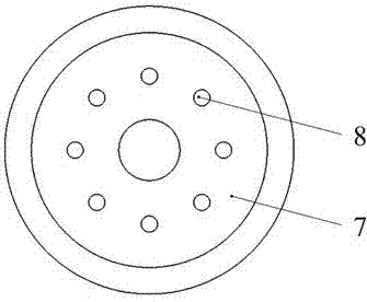 A combined connection device preventing radial rotation and axial movement of the piston