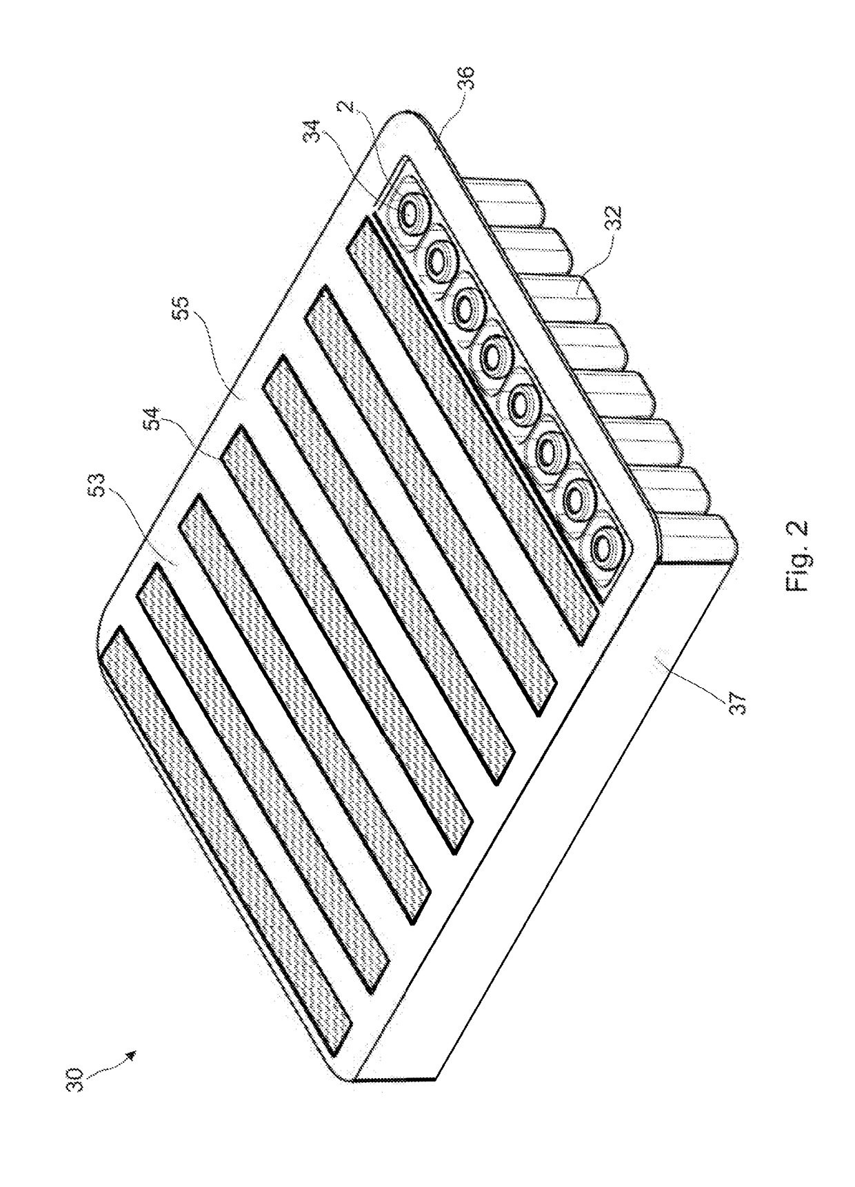 Packaging structure and method for sterile packaging containers for substances for medical, pharmaceutical or cosmetic applications and methods for further processing of containers using this packaging structure