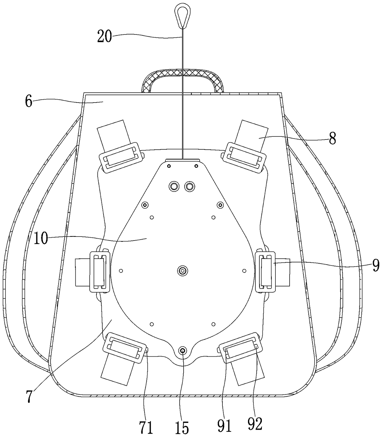 Retarder and escape bag with same