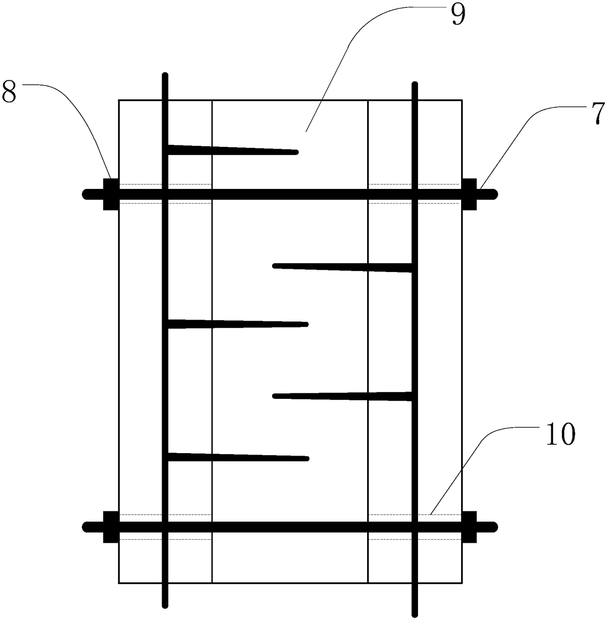 Assembled monolithic two-sided overlapped shear wall structure and construction technology thereof