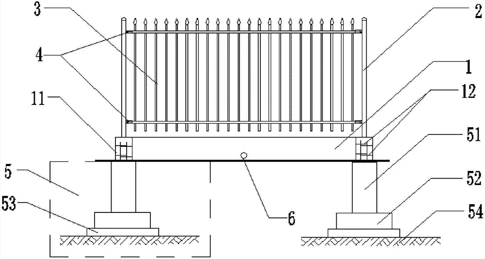 Fabricated enclosing wall and construction method thereof