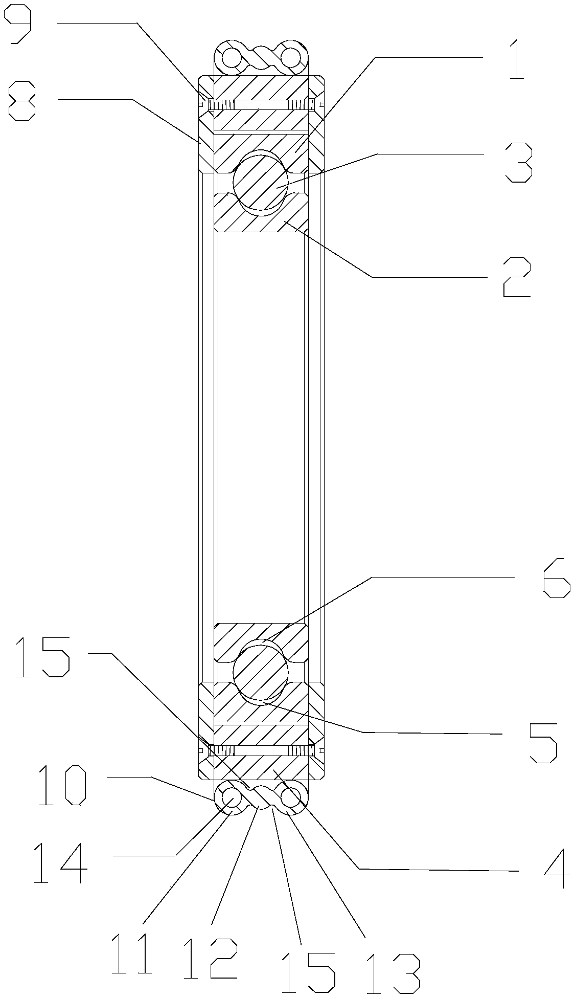 A double-layer groove super wear-resistant high-speed washing machine bearing