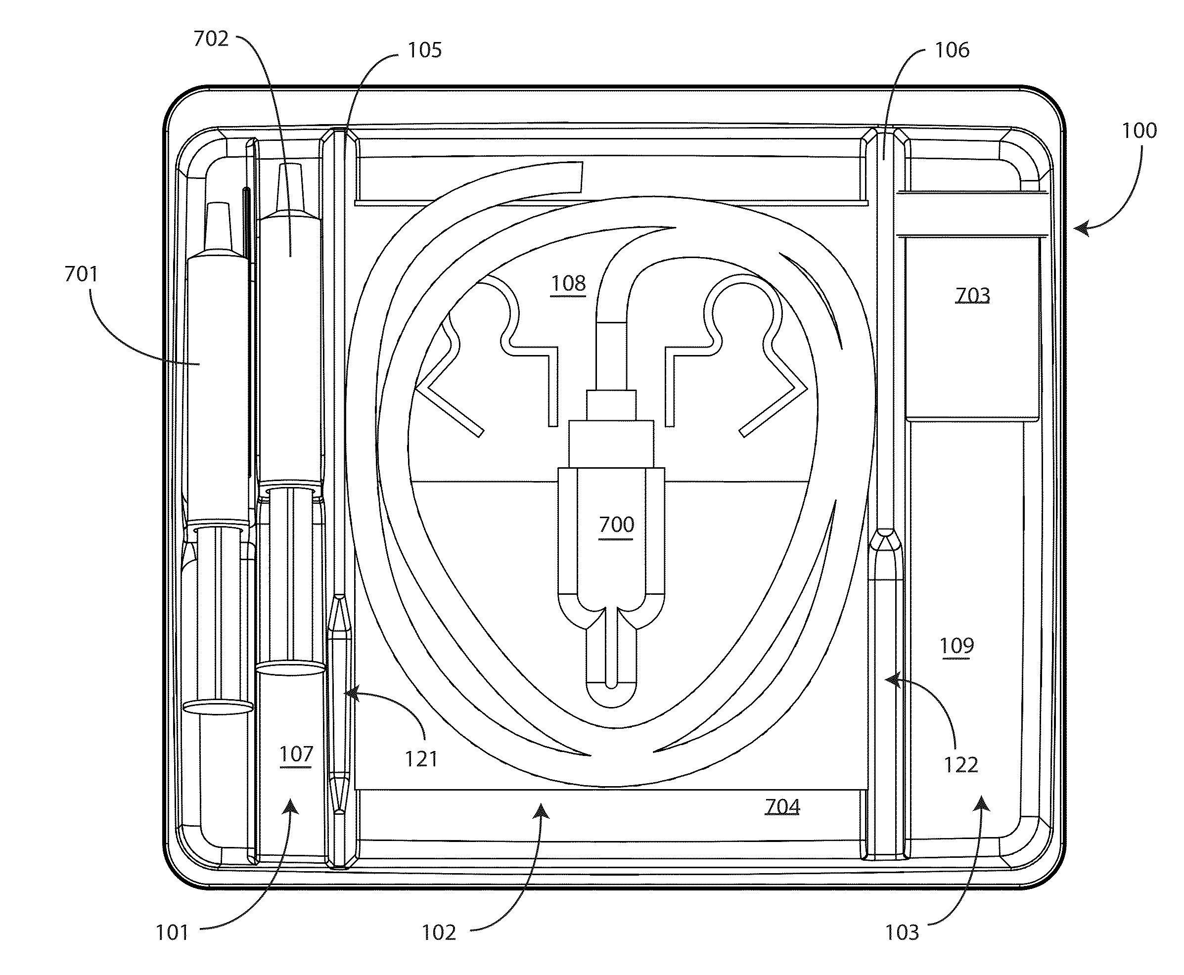 Catheter Tray, Packaging System, Instruction Insert, and Associated Methods