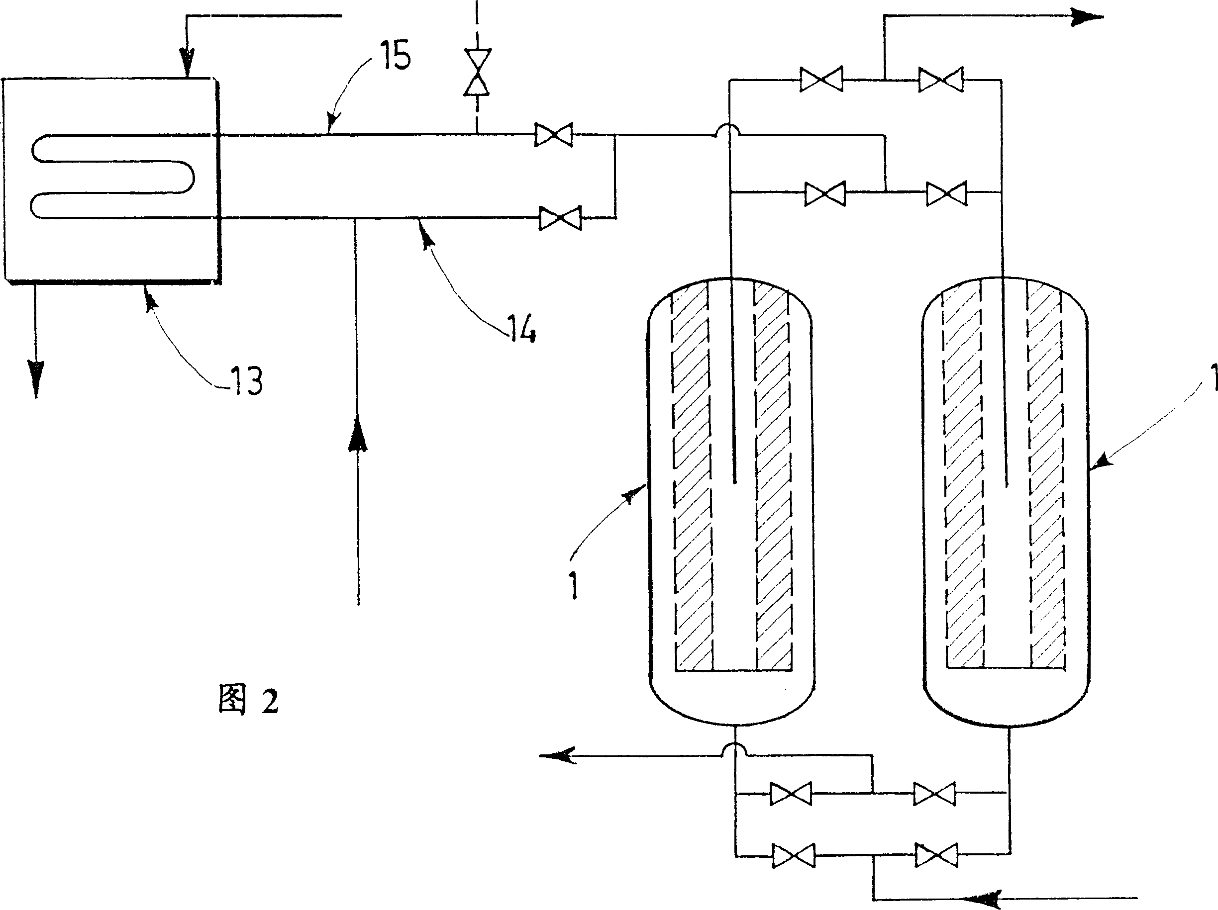 Method for prepurifying air in an accelerated tsa cycle