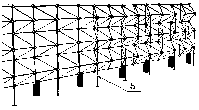 Starting construction method for large-span gable wall of cylindrical latticed shell structure for coal storage yard