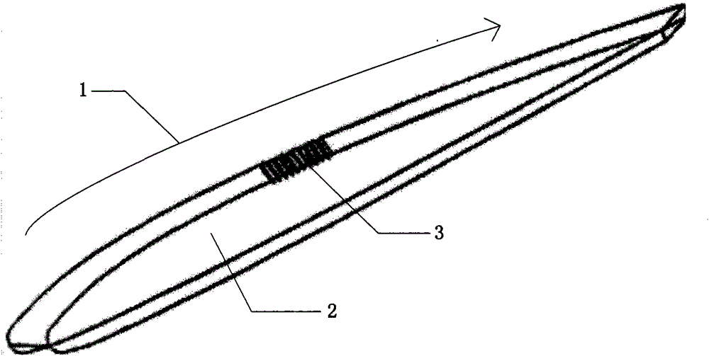 Aerofoil blade of ridged surface drag reduction