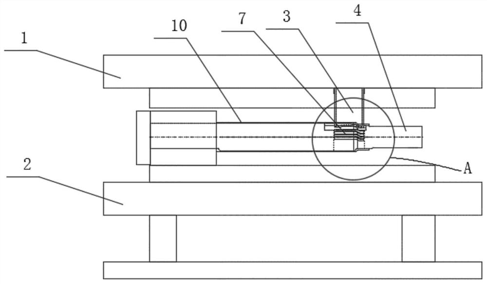 Tube punching die with improved structure