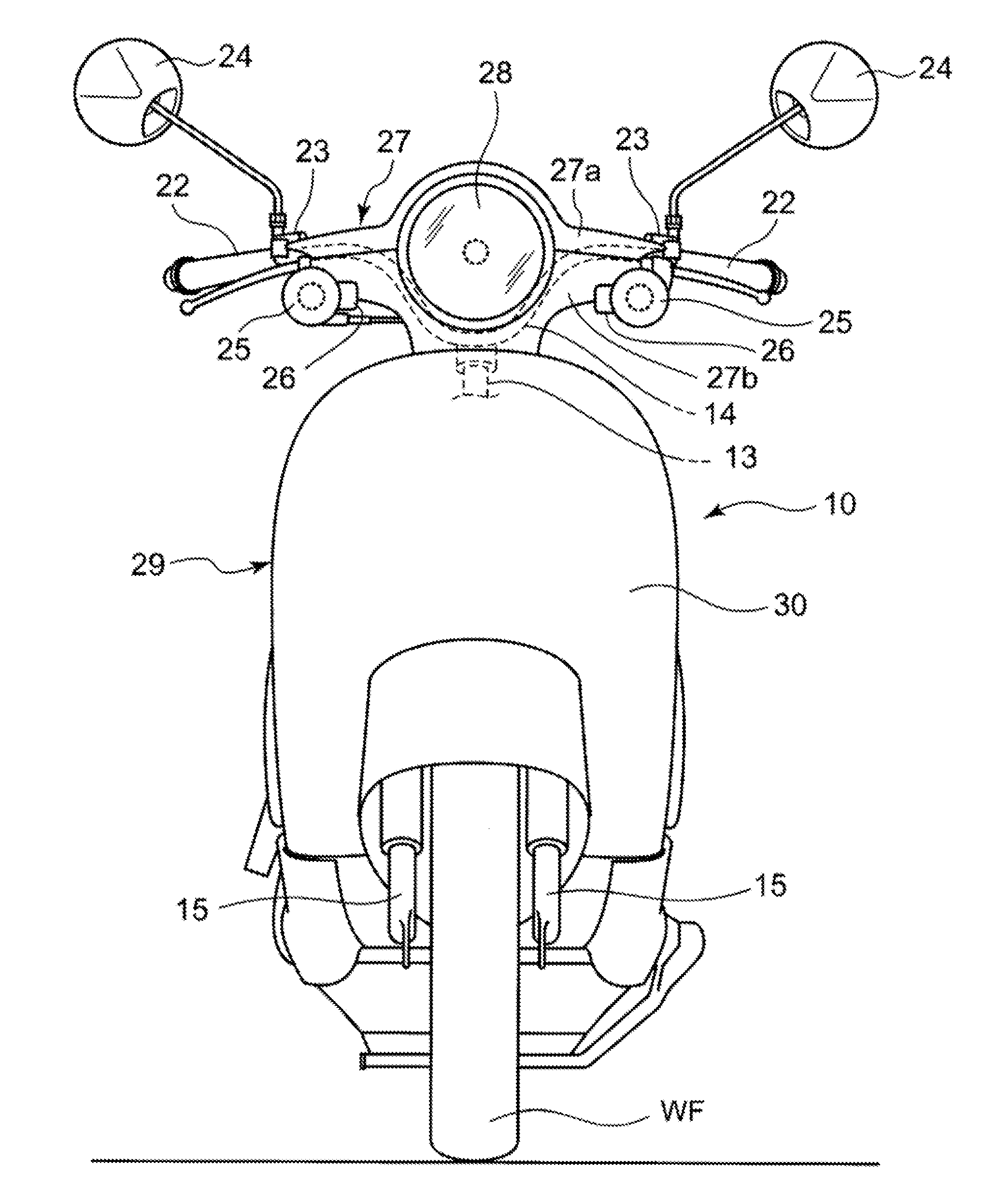 Turn signal device for saddle-ride type vehicle