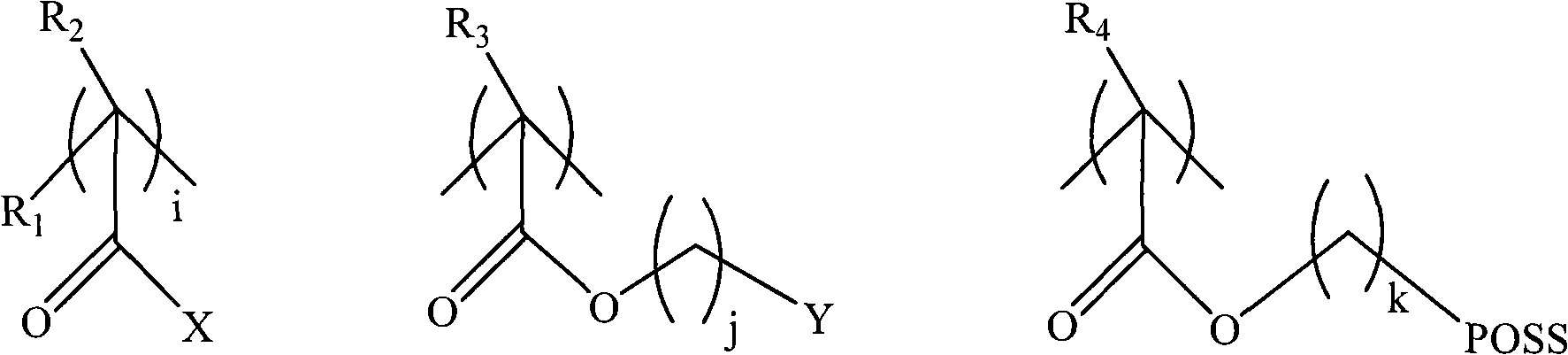Fluorin-containing POSS acrylate polymer, preparation method thereof and paint