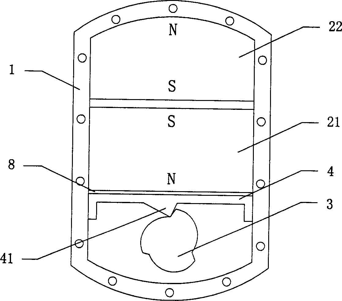 Strong magnetic turning plate bed hinge