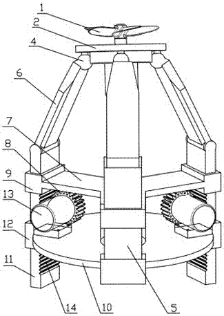 Parallel type vector propulsion device with two degrees of freedom