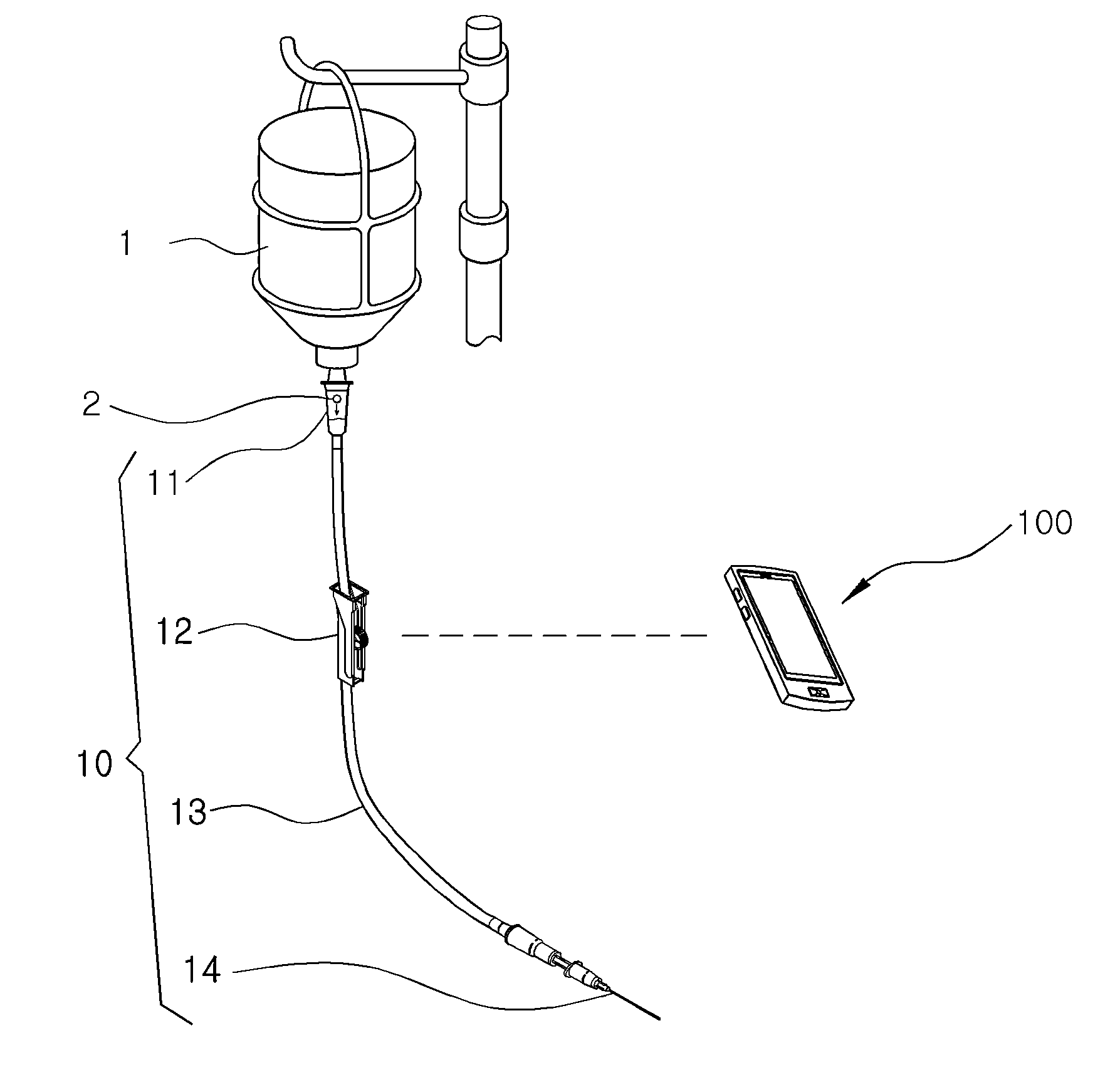 Method for infusion therapy management and mobile device readable recording medium for executing application recorded the method