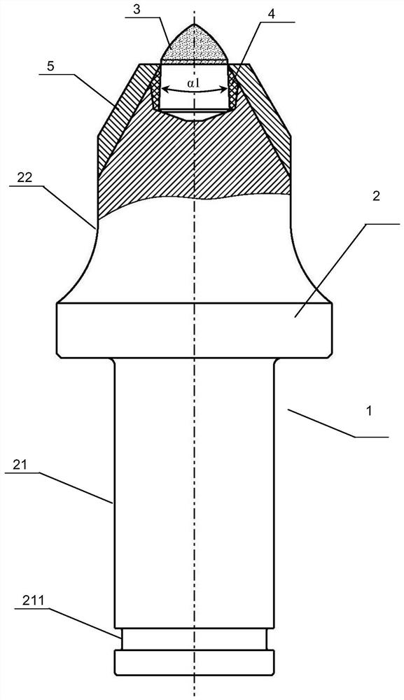 High-impact-resistance and high-wear-resistance polycrystalline diamond composite cutting pick and manufacturing method thereof