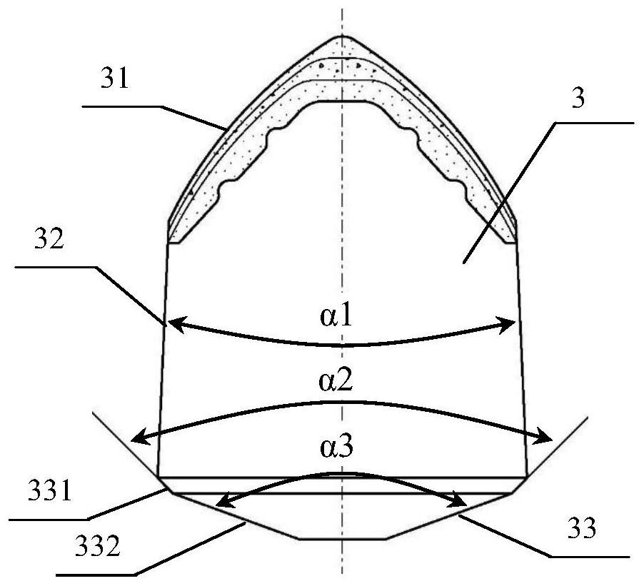 High-impact-resistance and high-wear-resistance polycrystalline diamond composite cutting pick and manufacturing method thereof