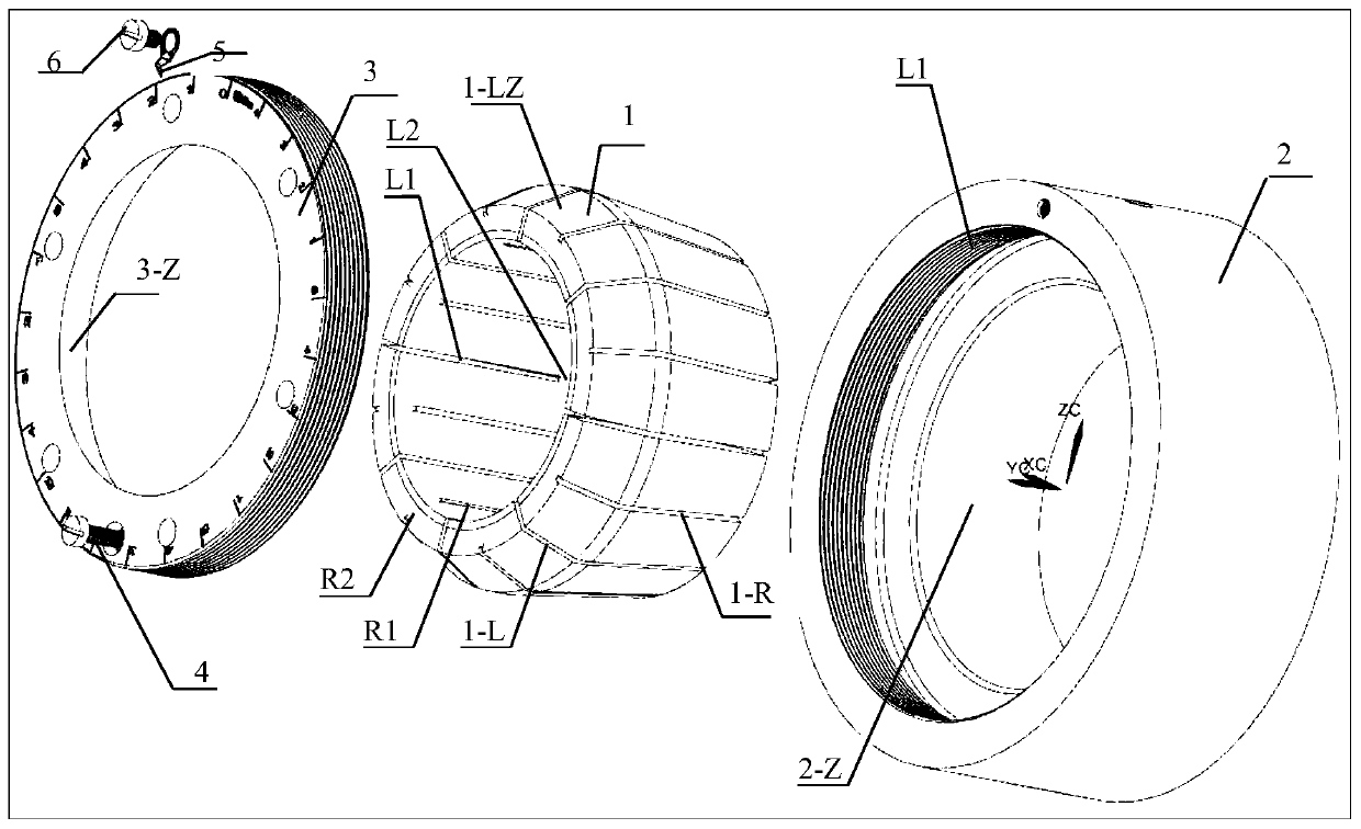 Elastic radial sliding bearing with adjustable gaps