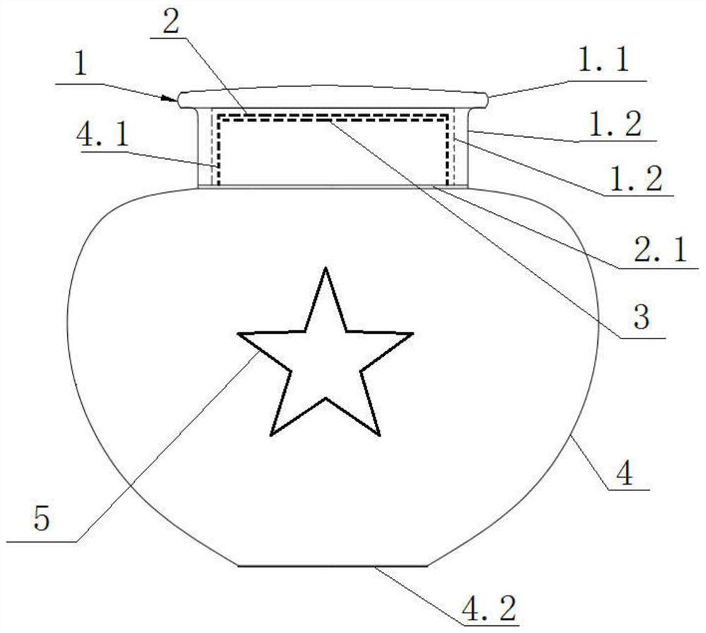 Method for preparing imitation ceramic leak-proof glass bottle body and imitation ceramic leak-proof glass bottle