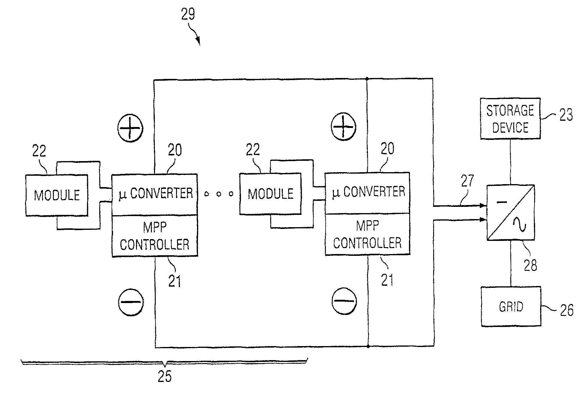 Photovoltaic DC/DC micro-converter