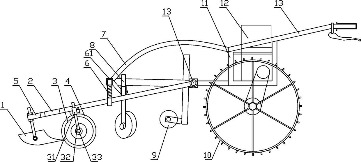 Power-assisted mulching film machine