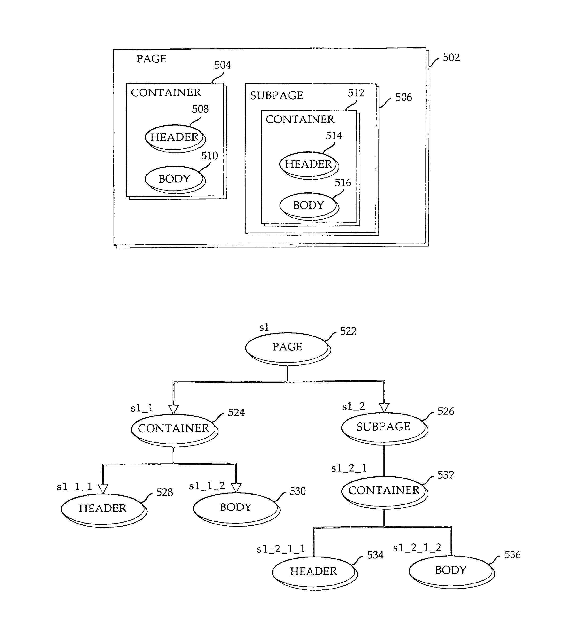 Method and apparatus for using name spaces in a graphical user interface