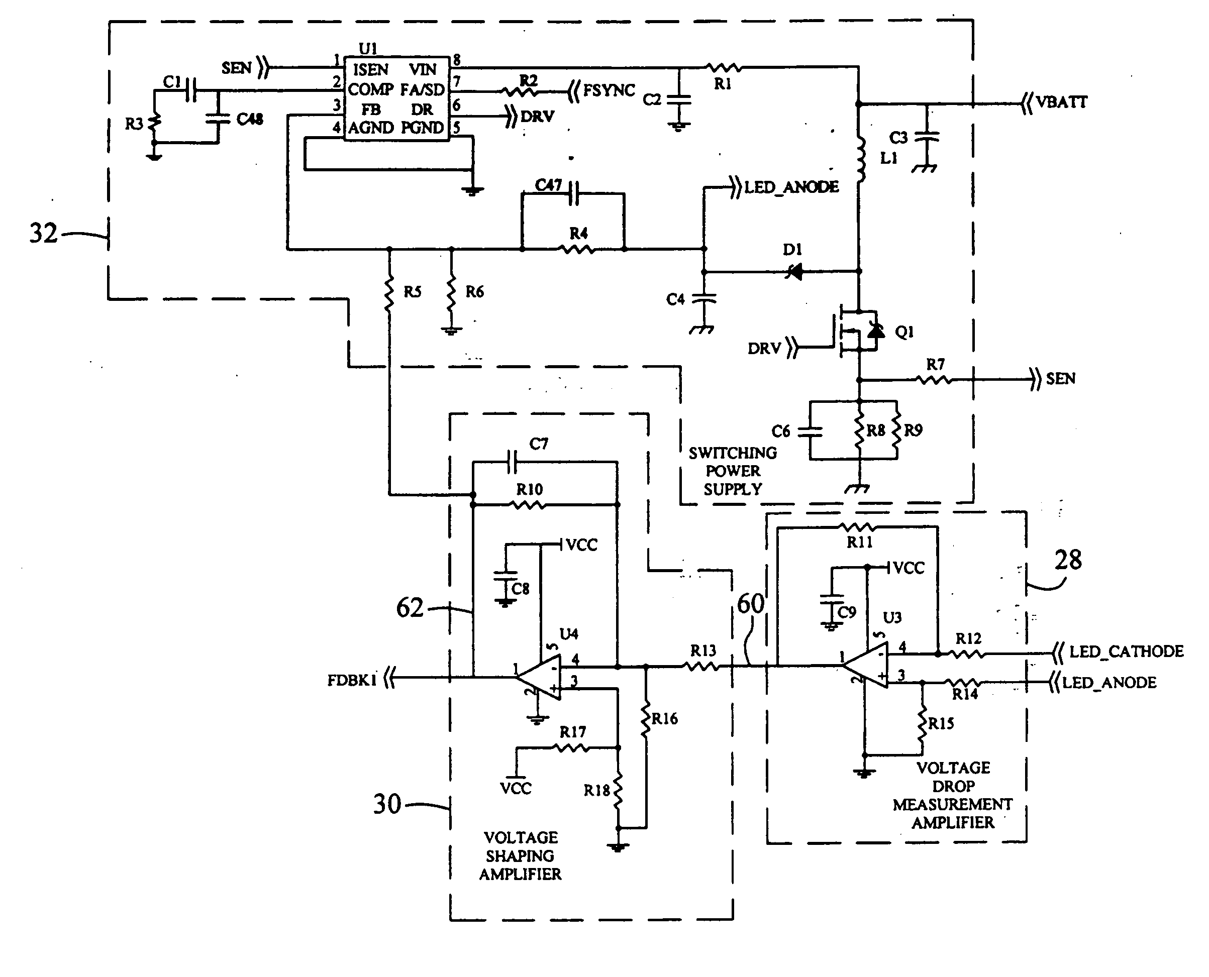 Led driver current amplifier