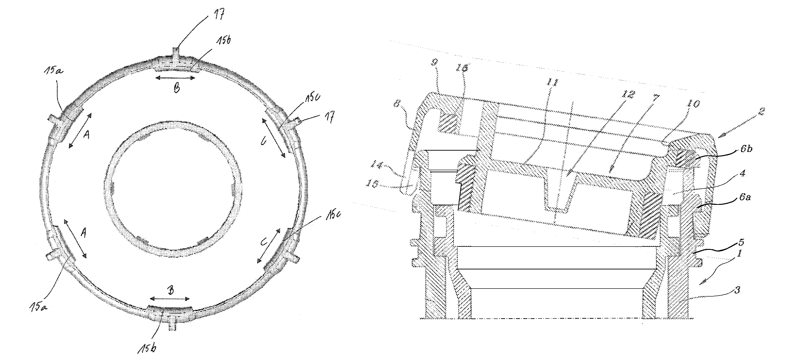 Assembly of a container and a closure