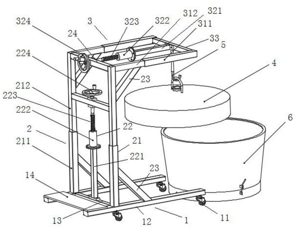 Manual screw type Maotai-flavor liquor steamer cover opening and closing device and using method thereof