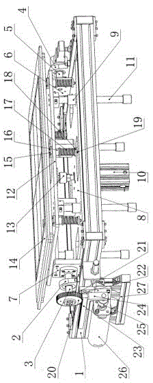 Self-balancing liquid crystal substrate lifting and turning mechanism